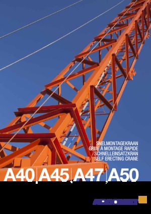 Toranjski kranovi - Grana kolica - Okretanje na dnu Arcomet A 40