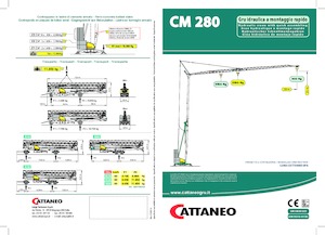 Toranjski kranovi - Grana kolica - Okretanje na dnu Cattaneo CM 280 