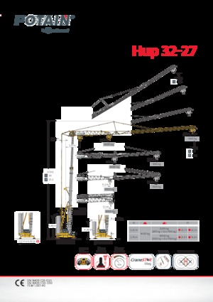Toranjski kranovi - Grana kolica - Okretanje na dnu Potain Hup32-27