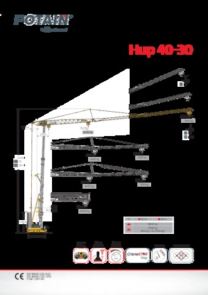 Toranjski kranovi - Grana kolica - Okretanje na dnu Potain Hup40-30