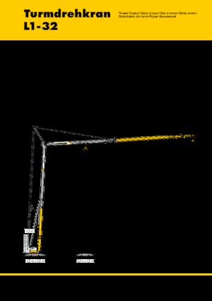 Toranjski kranovi - Grana kolica - Okretanje na dnu Liebherr L1-32 