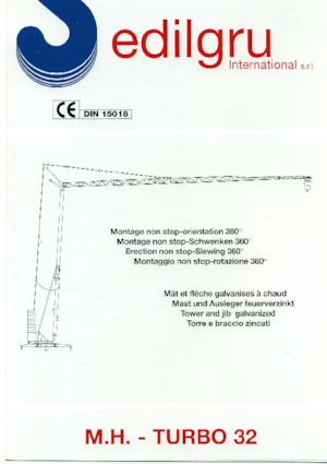 Toranjski kranovi - Grana kolica - Okretanje na dnu Edilgru T 32