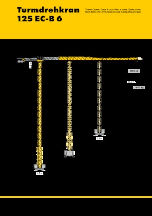 Toranjski kranovi - Grana kolica - Okretna na vrhu Liebherr 125 EC-B 6