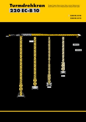 Toranjski kranovi - Grana kolica - Okretna na vrhu Liebherr 220 EC-B 10