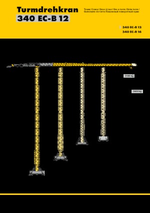 Toranjski kranovi - Grana kolica - Okretna na vrhu Liebherr 340 EC-B 12