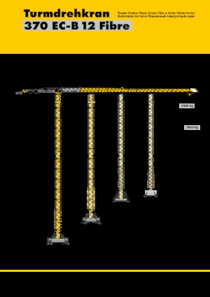 Toranjski kranovi - Grana kolica - Okretna na vrhu Liebherr 370 EC-B 12 Fibre