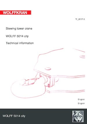 Toranjski kranovi - Grana kolica - Okretna na vrhu Wolffkran 5014 city