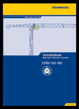 Toranjski kranovi - Grana kolica - Okretna na vrhu Condecta EURO SSG 160