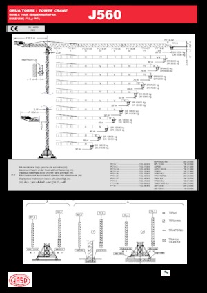 Toranjski kranovi - Grana kolica - Okretna na vrhu Jaso J560