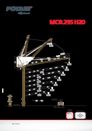Toranjski kranovi - Grana kolica - Okretna na vrhu Potain MCR 295 H20