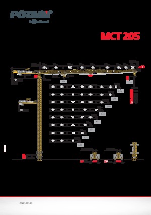 Toranjski kranovi - Grana kolica - Okretna na vrhu Potain MCT 205