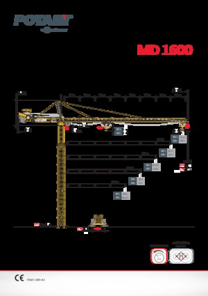 Toranjski kranovi - Grana kolica - Okretna na vrhu Potain MD 1600