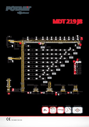 Toranjski kranovi - Grana kolica - Okretna na vrhu Potain MDT 219 J8