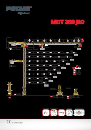 Toranjski kranovi - Grana kolica - Okretna na vrhu Potain MDT 269 J10