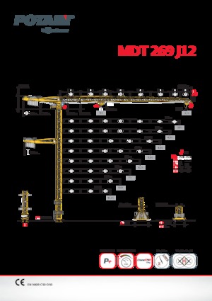 Toranjski kranovi - Grana kolica - Okretna na vrhu Potain MDT 269 J12