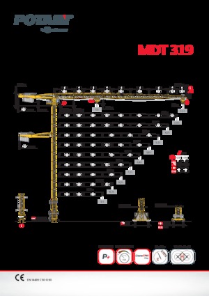 Toranjski kranovi - Grana kolica - Okretna na vrhu Potain MDT 319