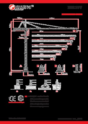 Toranjski kranovi - Grana kolica - Okretna na vrhu Raimondi MR177