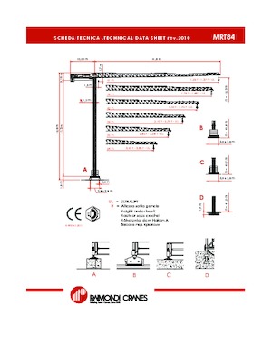 Toranjski kranovi - Grana kolica - Okretna na vrhu Raimondi MRT 84