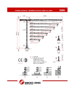 Toranjski kranovi - Grana kolica - Okretna na vrhu Raimondi SRT 85
