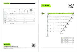 Toranjski kranovi - Grana kolica - Okretna na vrhu Zoomlion T6013-8