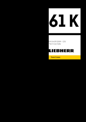 Toranjski kranovi - Grana kolica - Okretanje na dnu Liebherr 61 K