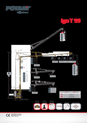 Toranjski kranovi - Grana kolica - Okretanje na dnu Potain Igo T 99