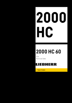Toranjski kranovi - Grana kolica - Okretna na vrhu Liebherr 2000 HC 60 