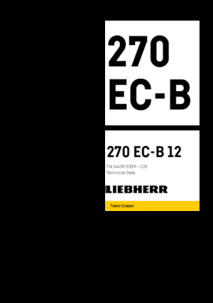 Toranjski kranovi - Grana kolica - Okretna na vrhu Liebherr 270 EC-B 12