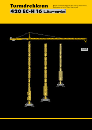 Toranjski kranovi - Grana kolica - Okretna na vrhu Liebherr 420 EC-H 16