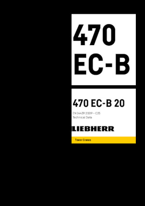 Toranjski kranovi - Grana kolica - Okretna na vrhu Liebherr 470 EC-B 20