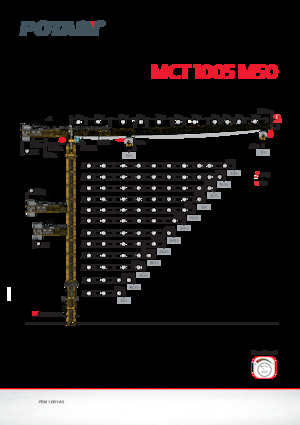 Toranjski kranovi - Grana kolica - Okretna na vrhu Potain MCT 1005 M50