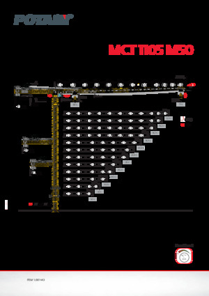 Toranjski kranovi - Grana kolica - Okretna na vrhu Potain MCT 1105 M50
