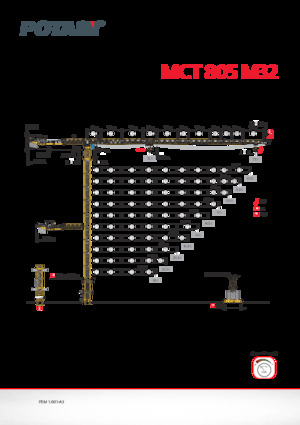 Toranjski kranovi - Grana kolica - Okretna na vrhu Potain MCT 805 M32