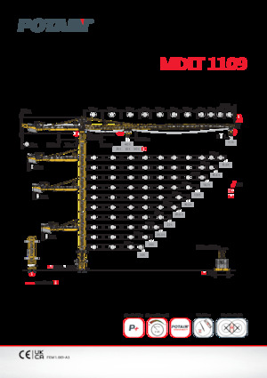 Toranjski kranovi - Grana kolica - Okretna na vrhu Potain MDLT 1109