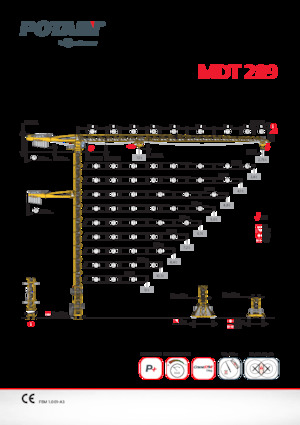 Toranjski kranovi - Grana kolica - Okretna na vrhu Potain MDT 289