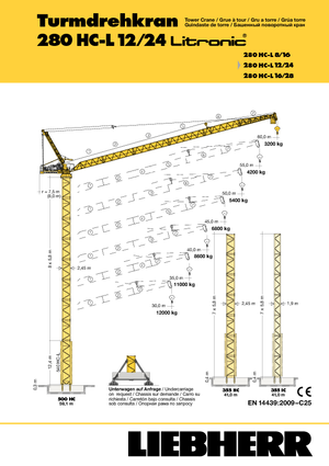 Toranj dizalice - Luffing Boom - Top-slewing Liebherr 280 HC-L 12/24  Litronic