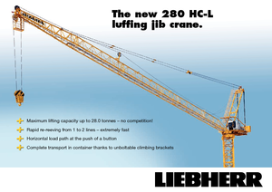 Toranj dizalice - Luffing Boom - Top-slewing Liebherr 280 HC-L 16/28  Litronic