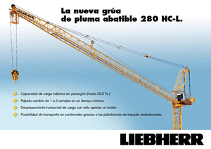 Toranj dizalice - Luffing Boom - Top-slewing Liebherr 280 HC-L 16/28  Litronic