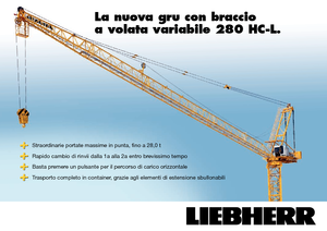 Toranj dizalice - Luffing Boom - Top-slewing Liebherr 280 HC-L 16/28  Litronic