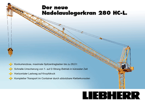 Toranj dizalice - Luffing Boom - Top-slewing Liebherr 280 HC-L 16/28  Litronic