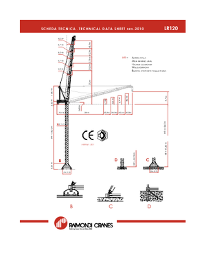 Toranj dizalice - Luffing Boom - Top-slewing Raimondi LR 120