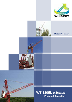 Toranj dizalice - Luffing Boom - Top-slewing Wilbert WT 1305 L e.tronic