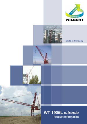 Toranj dizalice - Luffing Boom - Top-slewing Wilbert WT 1905 L e.tronic