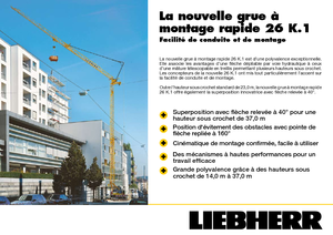 Toranjski kranovi - Grana kolica - Okretanje na dnu Liebherr 26 K.1