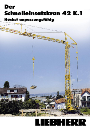 Toranjski kranovi - Grana kolica - Okretanje na dnu Liebherr 42 K.1 (FU)