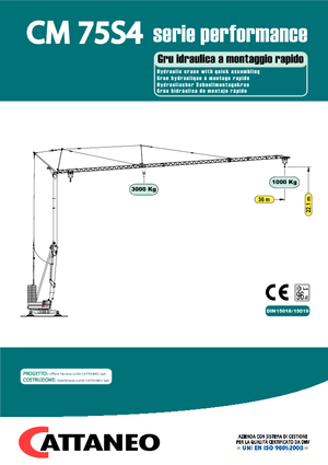 Toranjski kranovi - Grana kolica - Okretanje na dnu Cattaneo CM 75 S 4