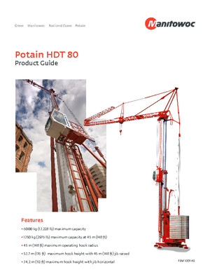 Toranjski kranovi - Grana kolica - Okretanje na dnu Potain HDT 80