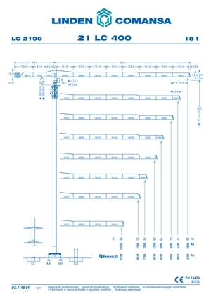 Toranjski kranovi - Grana kolica - Okretna na vrhu Comansa 21LC400