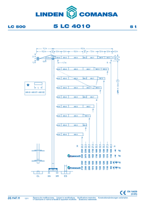 Toranjski kranovi - Grana kolica - Okretna na vrhu Comansa 5LC4010