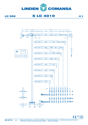 Toranjski kranovi - Grana kolica - Okretna na vrhu Comansa 5LC4010